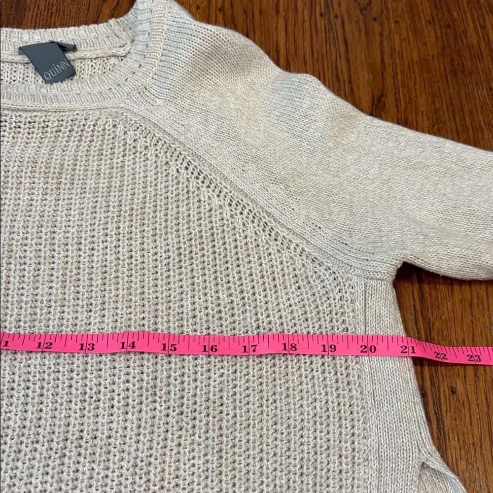 Oversized Slouchy Quinn Oatmeal Shaker Knit Tunic Sweater Small 67S1146F‎